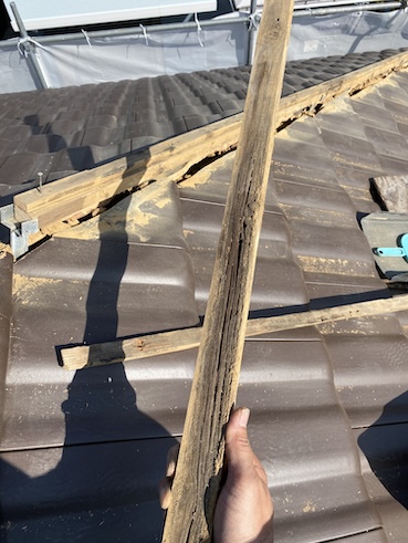 瓦　棟　下地　劣化