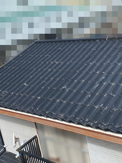 浜松市　セキスイかわらU 　アスベスト　調査　塗装　剥がれ