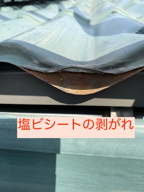 セキスイハイム　プレーゲル　金属屋根材　塩ビシート　剥がれ　浜松市