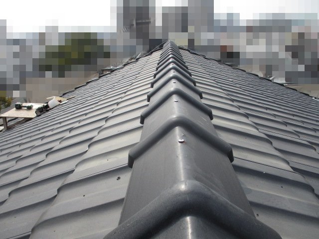 浜松市　平板瓦　屋根　漆喰　詰め直し　修理　剥がれ