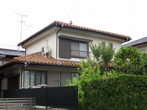 軒天　漆喰　S型瓦屋根　軒天　浜松市