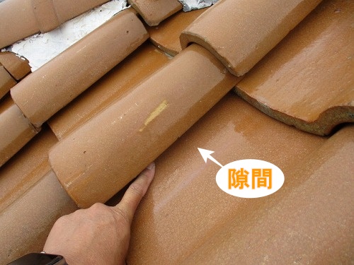 S型瓦屋根　棟　葺き替え　漆喰　浜松市市
