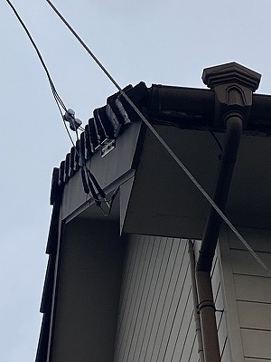 　ケラバ　下地　経年劣化　セメント瓦　浜松市
