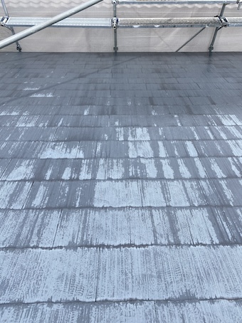 浜松市　ナショナル住宅　カラーベスト　屋根　高圧洗浄　化粧スレート　下地調整