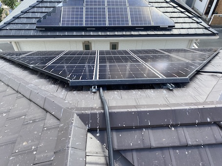 浜松市　太陽光パネル　ハト　フン　汚れ