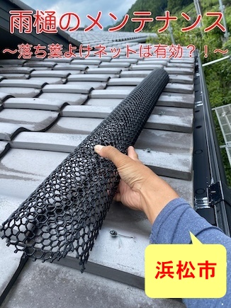 雨樋　落ち葉よけ　水が溢れる 浜松市
