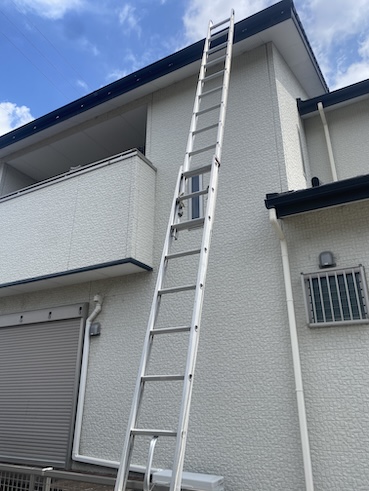 現地調査　はしご　屋根　点検　浜松市