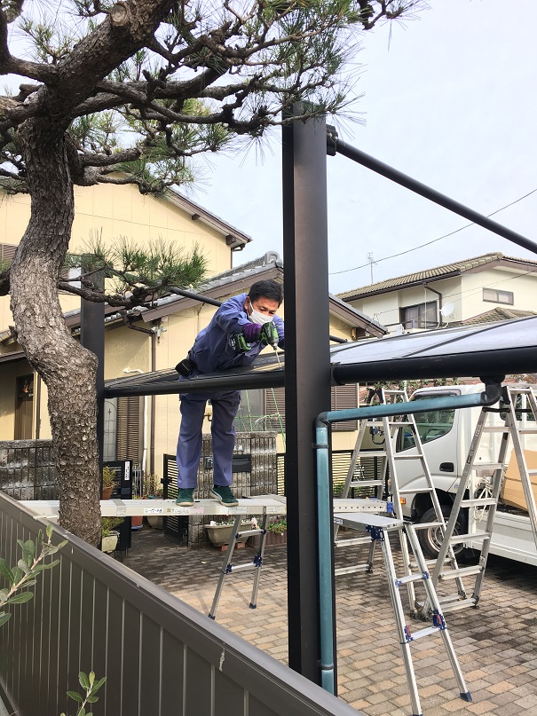 カーポート　工事