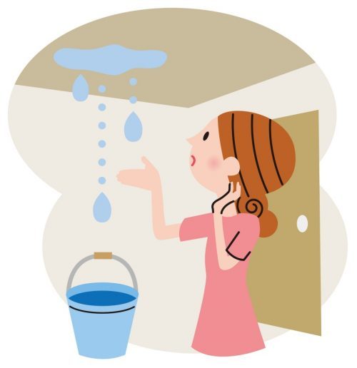 雨漏り　イラスト