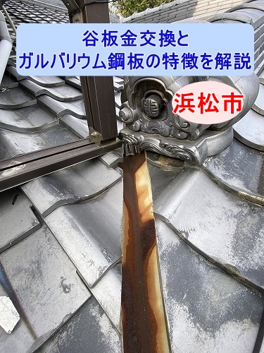 浜松市｜谷板金の腐食による雨漏りに交換提案、ガルバリウム鋼板を使用した修理方法とは