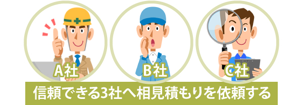 信頼できる3社へ相見積もりを依頼する